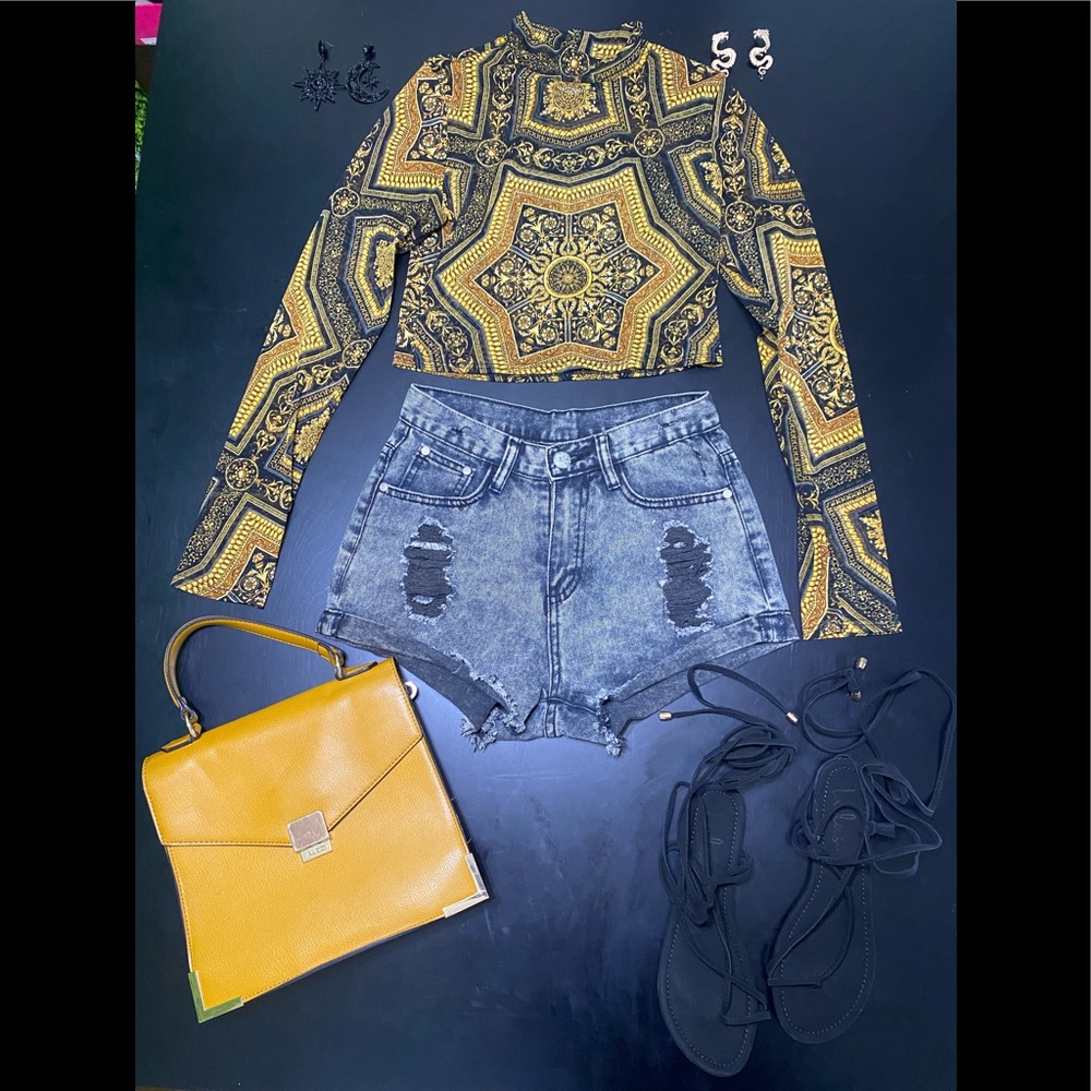 Distressed Jean Shorts